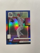 Shohei Ohtani -- 2022 Donruss #147 - Blue Holo Foil - Pitching