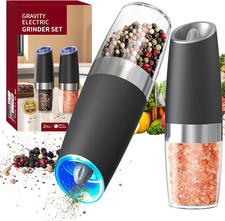 Gravity Electric Salt and Pepper Grinder Set Automatic Salt and Pepper Grinder