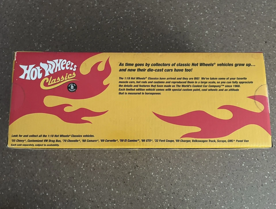 Hot Wheels 1:18 Classic "Burnt Orange" 1969 Dodge Charger Limited Edition  - Image 4 of 4