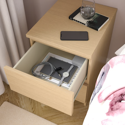 IKEA MALM moderne 2 Schubladen Kommode Nachttisch Schlafzimmer mehrfarbig 40x55 cm - Bild 23 von 26