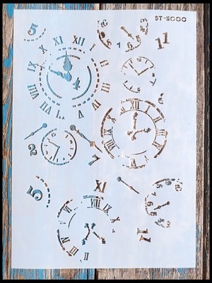 Vintage Plastic Clock Stencil Template for Wall Art & DIY Crafts - StencilAir