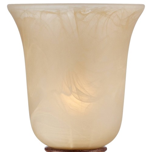 Traditional Accent Table Lamp 24" High Bronze Alabaster Glass Shade for Bedroom - Picture 3 of 9