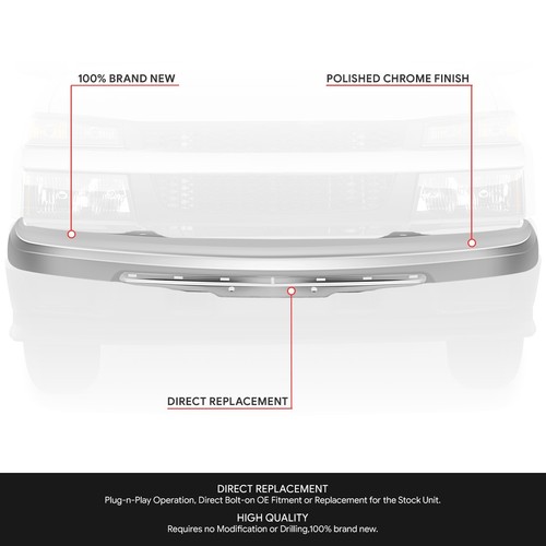 Barra frontal de parachoques cromada con soportes para 04-12 Chevy Colorado GMC Canyon - Imagen 2 de 6