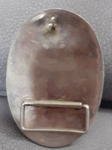 Vintage Scorpion Belt Buckle - 4X3 Red Mother Of Pearl Silver Tone - Picture 3 of 8