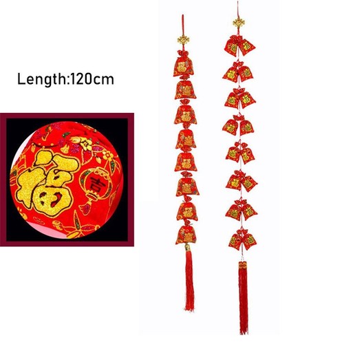 with Tassels New Year Pendant Red Peppers Sachet Pendant Wall Decor - Picture 4 of 12
