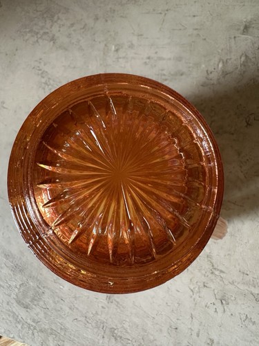 Vintage Imperial Carnival Glas Ringelblume Glanz Rose Krug Milchkännchen EUC - Bild 8 von 9