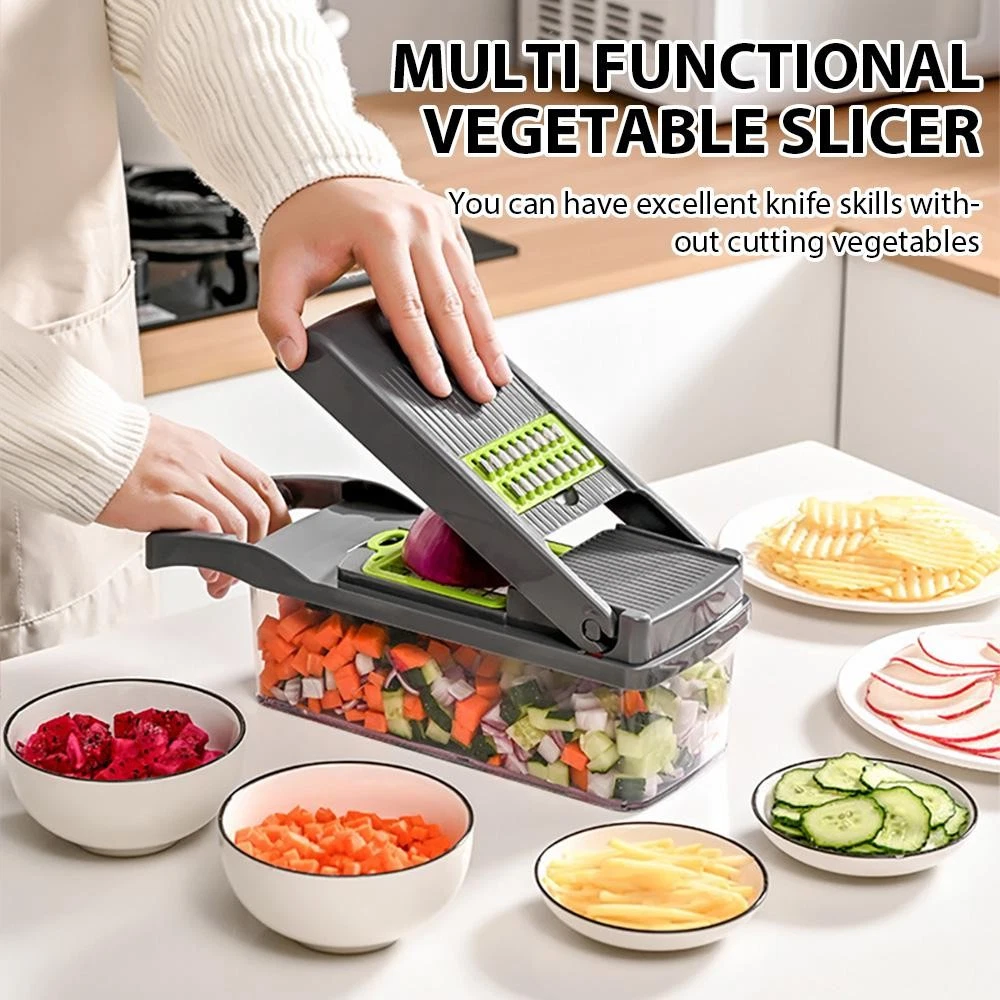 16-in-1 Vegetable Chopper Slicer Dicer with Grater & Egg Separator