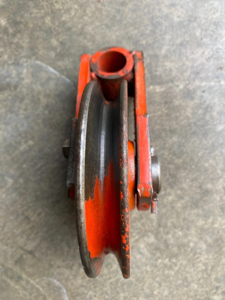 Ancienne  poulie en  acier 16 cm, très robuste - Photo 4/4