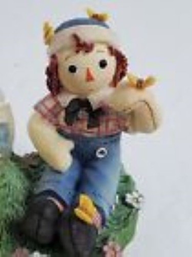 Enesco Raggedy Ann & Andy Snow globe figurine Simon & Schuster NOT A TOY - Picture 5 of 8
