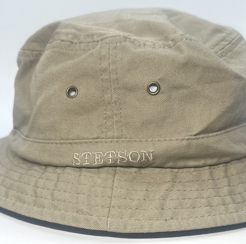 Vintage Stetson Boonie Sun Hat Size XL Cotton Khaki Black - Picture 4 of 10