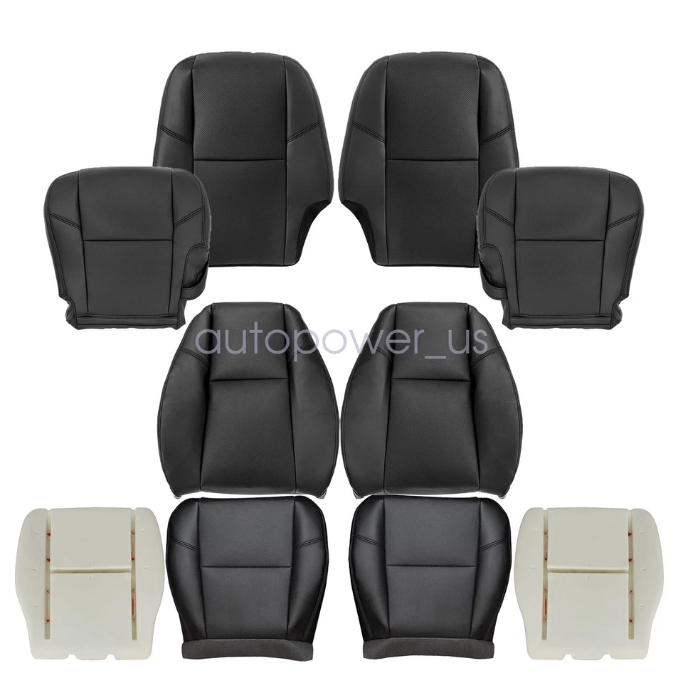 For 2007-2014 Cadillac Escalade Front / Second Row Seat Cover / Foam Black Foto 2 de 4