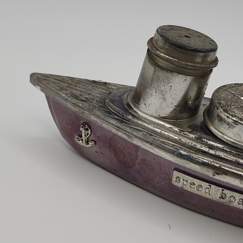 Vintage Speed Boat Ship Novelty Cruet Nautical Salt Pepper Condiment Hong Kong - Bild 22 von 22