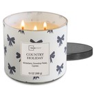 Country Holiday Scented 3- Wick Candle, 13 Oz.