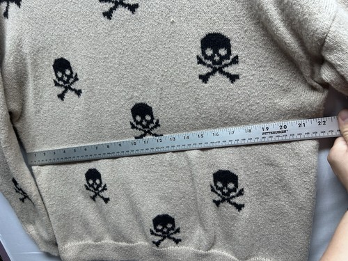 No Boundaries Skull Sweater Crewneck Knit Pullover Halloween XL - Picture 5 of 6