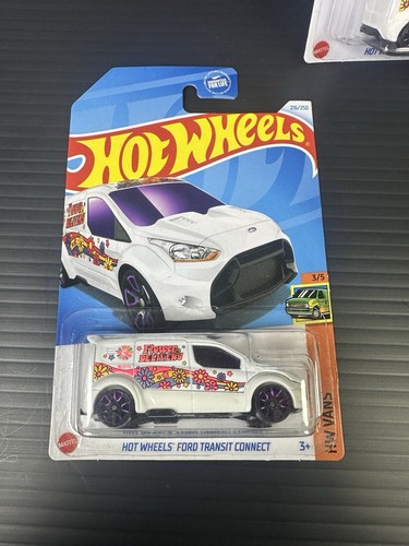 New 2024 Hot Wheels Treasure Hunt Ford Transit Connect Flower Delivery Vans (x2) - Picture 5 of 9