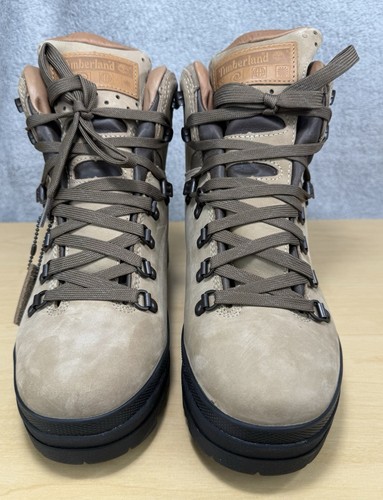Timberland World Hiker Beige Nubuck TB1A1QNTD83 Mens 7 Boots Limited Edition - Picture 3 of 13