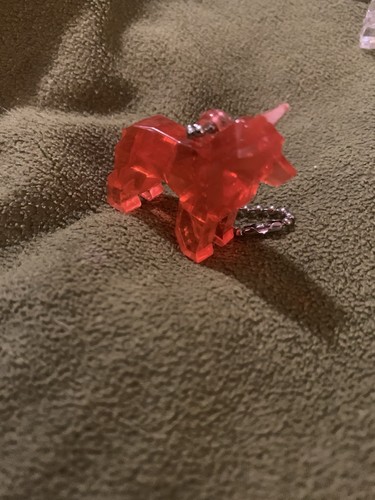 Orange Acrylic Husky Key Chain - Picture 2 of 2