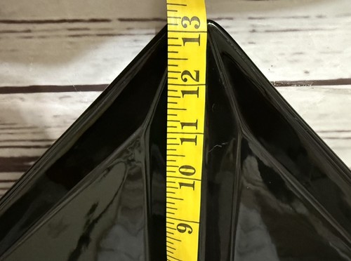 Pampered Chef Simple Additions Black Ceramic Triangle Serve Tray X 2 - Picture 8 of 8