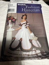 Simplicity 5724 Fashion Historian 1860s Ballgown Sewing Pattern HH 6-12 Uncut