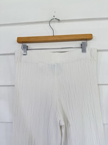 NWD ZARA Ecru Off white Knit Trousers Pants Comfort Lounge Waist 31 Large L READ - Picture 13 of 20