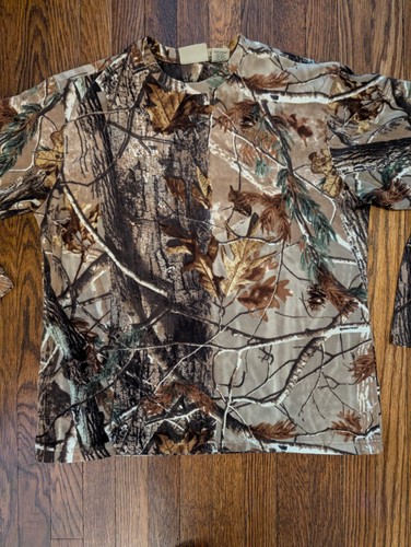 Pullover polar camuflaje Field & Stream cuello falso para hombre grande caza pesca - Imagen 6 de 10