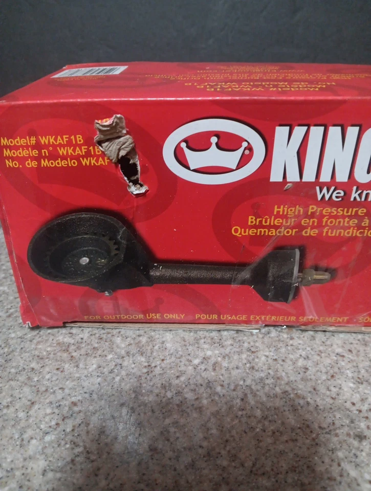 Quemador de alta presión King Kooker WKAF1B con bloque de orificio, gris Foto 2 de 4