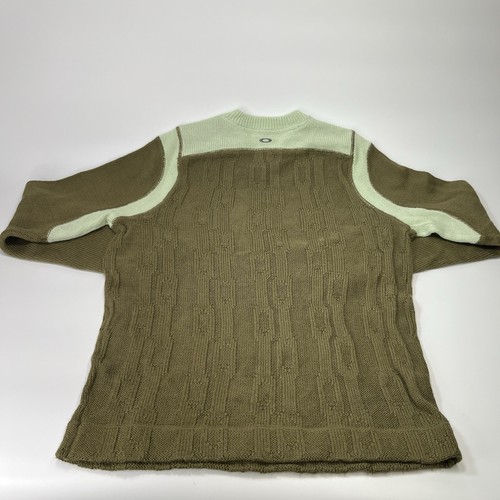 Y2K/2000s Oakley Software Cord Knit Monogram Sweater Metal Logo Green - Size XL - Bild 7 von 12