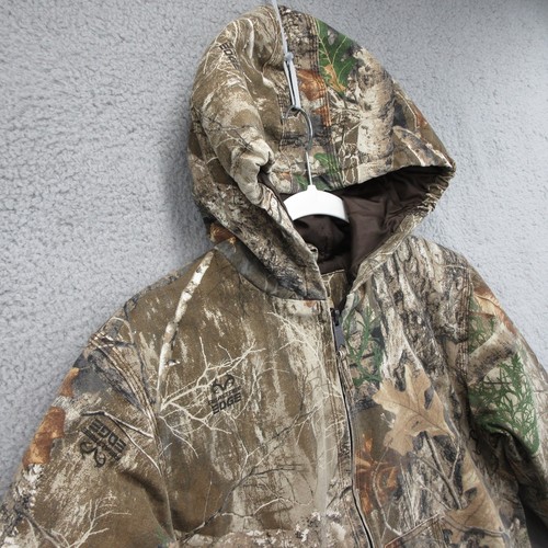 Blue Mountain Jacket Youth Large Camo Hooded Realtree Edge Hunting Outdoors Warm - Picture 4 of 9