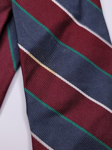 Lord & Taylor Mens Formal Necktie 56"Lx3"W Maroon/Gray Neck Tie - Picture 2 of 5
