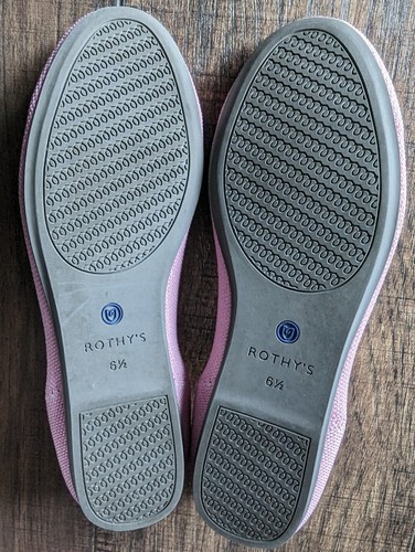 Rothy's The Flat Bubble Pink Fabric Round Toe Ballet Flats Women’s US W6.5 EU 37 - Picture 11 of 12