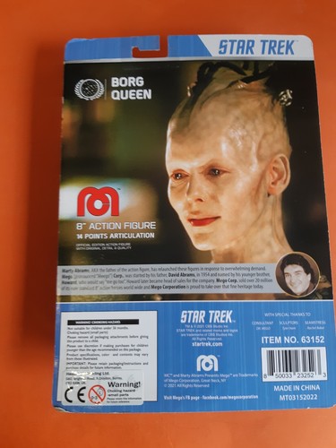 FIGURINE STAR TREK BORG QUEEN ACTION FIGURE MEGO 20 CM NEUVE - Foto 2 di 2