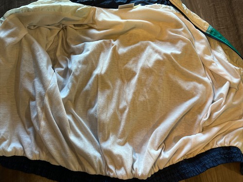 Vintage Vengo Track Jacket Colorblock Green White Blue Windbreaker Coat Adult L - Picture 9 of 9