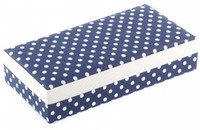 Navy Spot Earring Box With 21 Compartments Navy Spot Earring Box With 21 Compartments