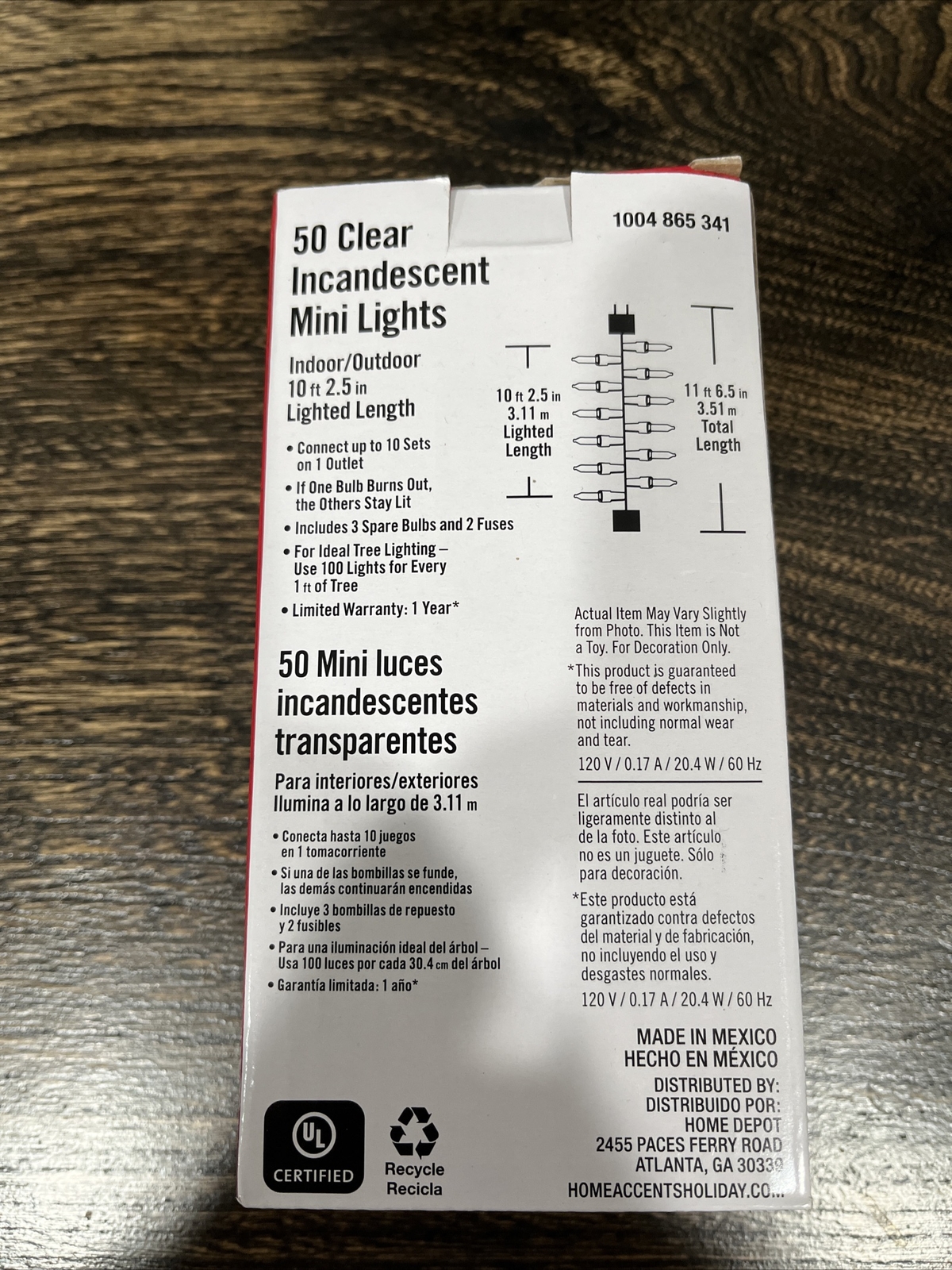 Home Accents Holiday 50 (Clear) Incandescent Mini Lights eBay