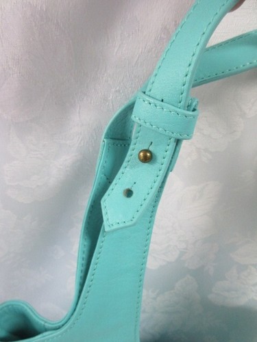 North Style Turquoise Blue Leather Bag Purse Hobo Shoulder Bag , NEW w/o Tags! - Picture 2 of 10