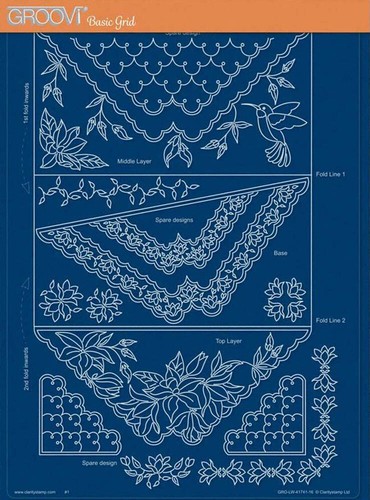 Clarity Stamps Groovi Parchment Embossing Linda's It's A Wrap! Part 3 A4 Plates - Picture 2 of 4
