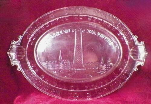 Ripley Bunker Hill Plate Platter Centennial Clear Glass 1875 EAPG Antique - Picture 12 of 12