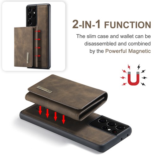 Para Samsung Galaxy S22 Plus Ultra PU Cuero Estuche Tarjeta Billetera TPU Lujo Cubierta - Imagen 5 de 17