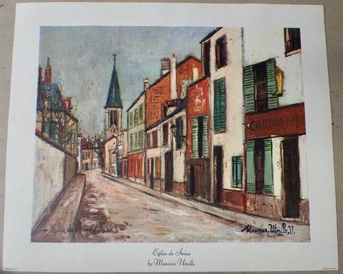 Set (4) Vintage Kunstdrucke Lithographien auf Leinwandpapier D.A.C. N.Y., USA - Bild 16 von 23