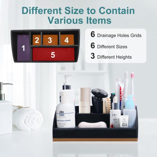 Toothbrush Holder For Bathroom Bathroom Organizer Countertop Bathroom Accessorie - Picture 2 of 9