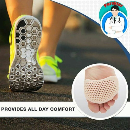 2pcs Gel Metatarsal Support Cushion of Forefoot Sore Foot Pain Ball Insoles Pad☆ - Picture 8 of 15