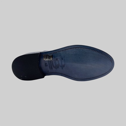 Scarpe Oxford Francesine Fondo Cuoio Pelle Lucida Nero Made in Italy Matrimonio - Zdjęcie 4 z 4