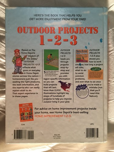 Outdoor Projects 1-2-3 by Home Depot Books Staff (1998, Hardcover) 480 pages - Picture 3 of 3