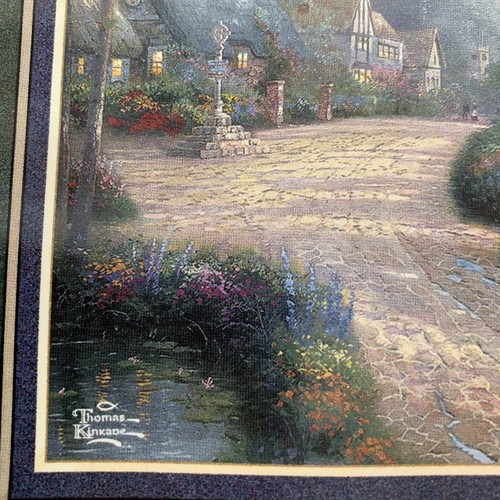 Thomas Kinkade Plate/Tray Cobblestone Lane 1998 The Bradford Exchange #6559A - Picture 4 of 11