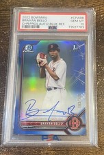 2022 Bowman Brayan Bello  True Blue Auto /150 PSA 10 Red Sox