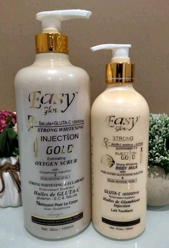 Loción corporal Easy Glow Gold 500 ml y gel de ducha exfoliante 1000 ml 💯% satisfecho  - Imagen 1 de 6