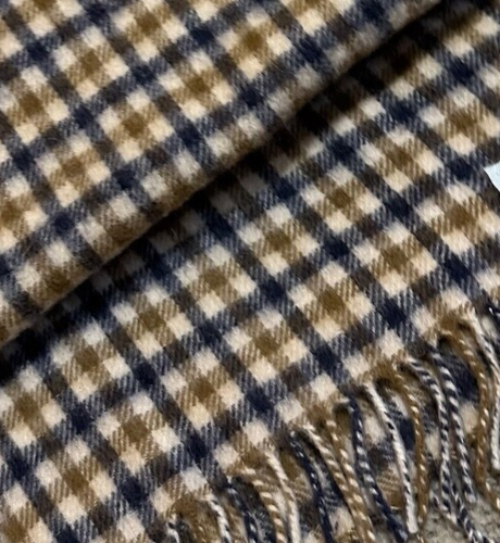 Bufanda vintage Aquascutum of London - 100 % cachemir - etiqueta blanca, cuadros club - Imagen 11 de 11
