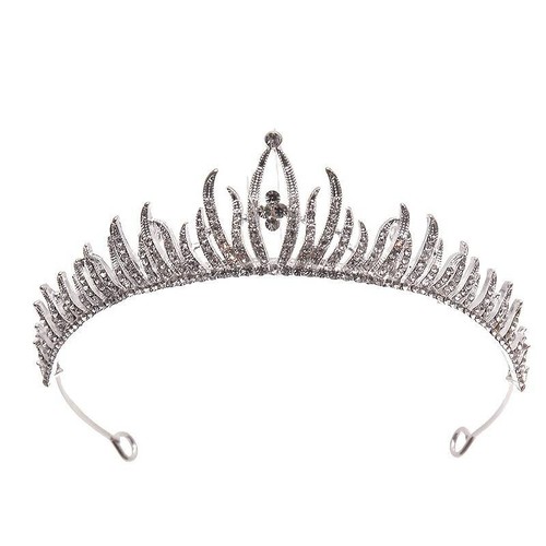 DIADEMA CORONA ELFA MISS SPOSA BALLERINA COSPLAY FANTASY ARGENTO C25 - Foto 3 di 3