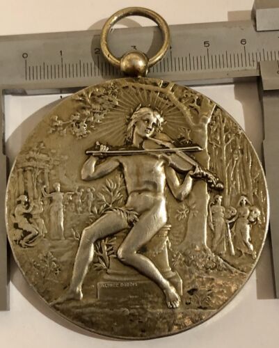 MÉDAILLE EN ARGENT DUBOIS SILVER MEDAL MUSIQUE ART DIAMÈTRE 68 mm POIDS 153 g - Imagen 3 de 14