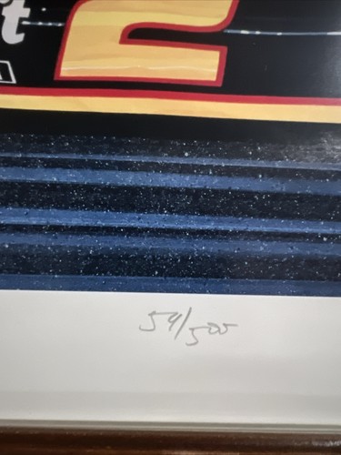 USTY WALLACE Autografiado SAM BASS EDICIÓN LIMITADA FIRMADO NUMERADO IMPRESIÓN RARA - Imagen 3 de 7